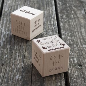 Personalised Summer Holiday Fun Wooden Dice