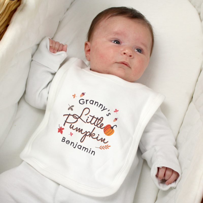 Personalised Little Pumpkin Baby Bib