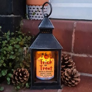 Personalised Trick or Treat Black Lantern