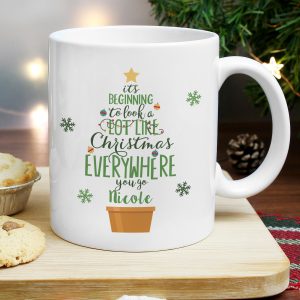 Personalised It’s Beginning To Look Alot Like Xmas Mug