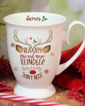 Personalised Rudolph the Red Nosed Reindeer Mug