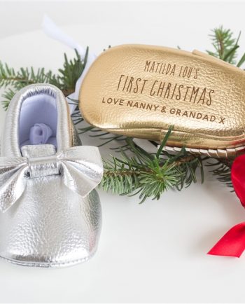 Personalised First Christmas Bootie Tree Decoration