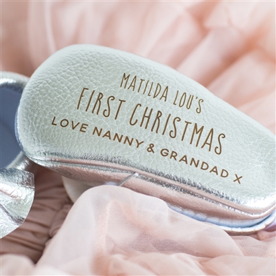 Personalised First Christmas Bootie Tree Decoration