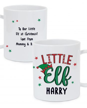 Personalised Little Xmas Elf Mug