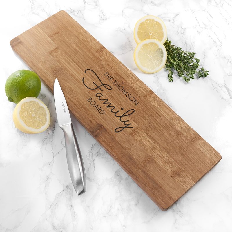 Personalised Bamboo Family Serving Board