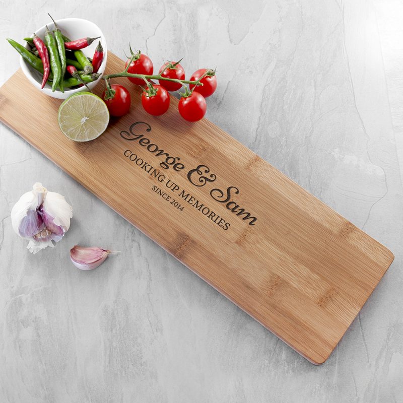 Personalised Anniversary Bamboo Serving Board