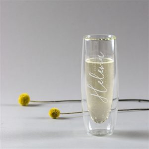Personalised Stemless Champagne Flute