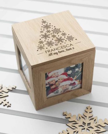 Personalised Christmas Tree Memory Photo Box