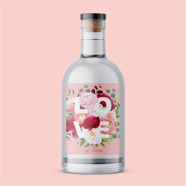 Personalised 'Love You Always' Floral Gin