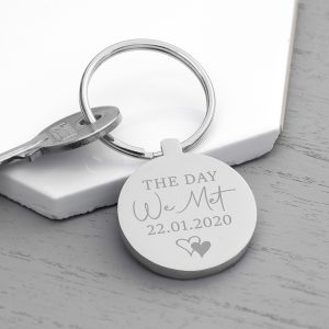 Personalised Day We Met Keyring