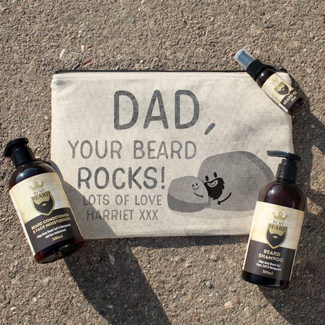 Personalised 'Your Beard Rocks' Beard Kit