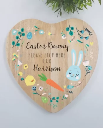 Heart Shaped Easter Bunny Treat Board