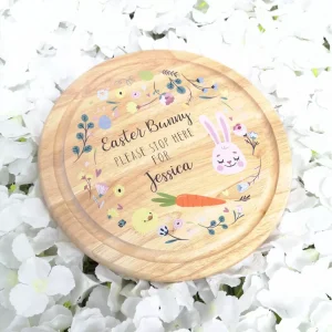 Round Shaped Easter Bunny Treat Board
