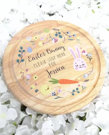 Round Shaped Easter Bunny Treat Board