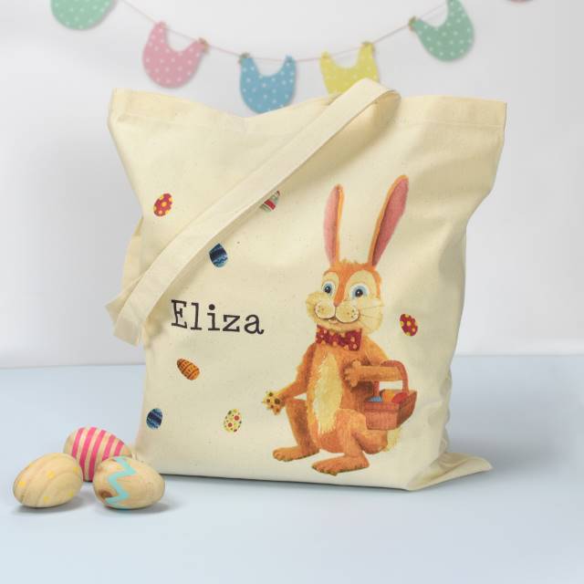 Personalised Easter Bunny Cotton Tote Bag