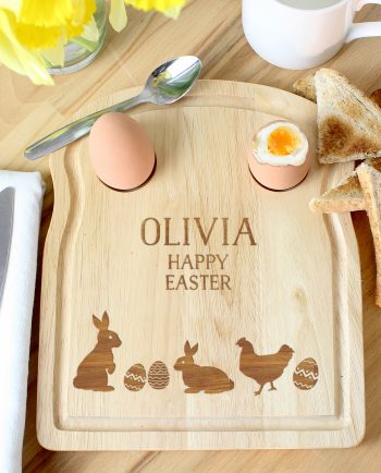 Personalised Happy Easter Egg & Toast Board
