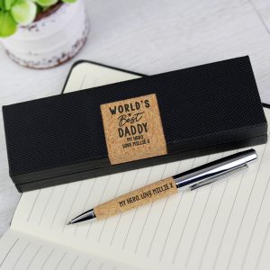 Personalised World's Best Cork Pen Gift Set