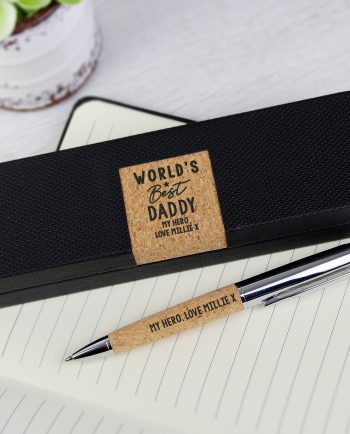 Personalised World's Best Cork Pen Gift Set
