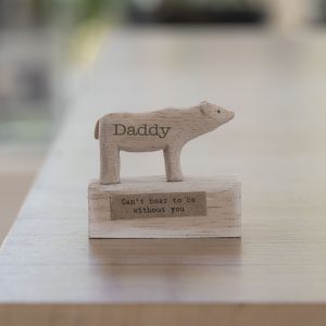 Personalised Wooden Stand Bear