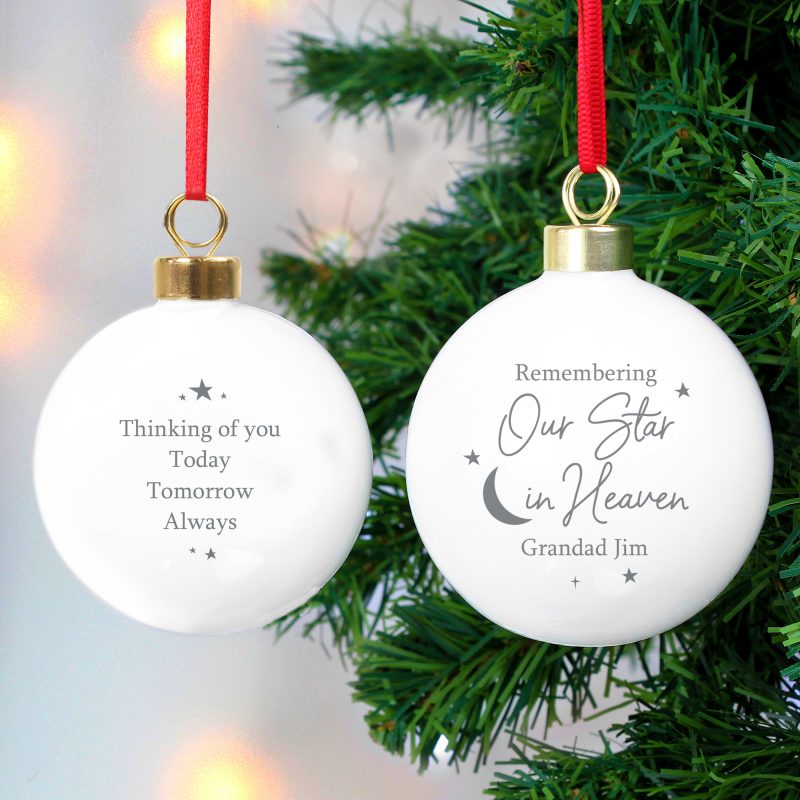 Personalised Our Star in Heaven Bauble