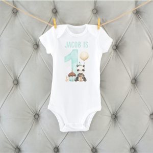 Personalised Boys First Birthday Vest