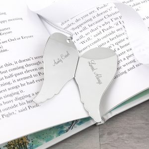 Personalised In Memory Angel Wings Keepsake