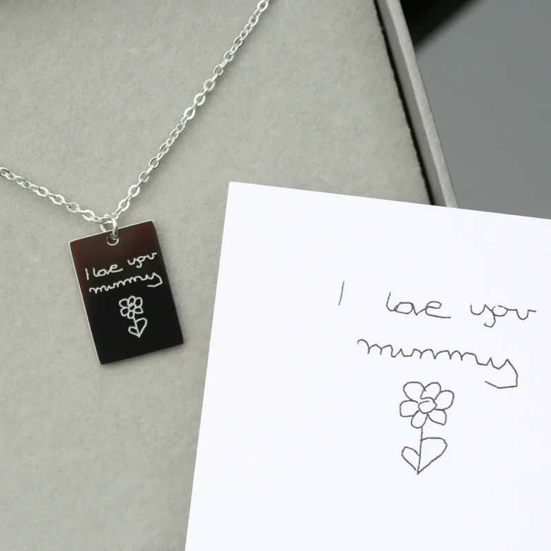 Personalised Own Handwriting Dazzle Necklace