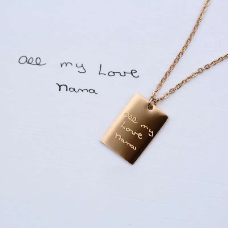 Personalised Own Handwriting Dazzle Necklace