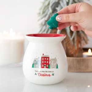Christmas Village Ceramic Wax Melt Burner Gift Set