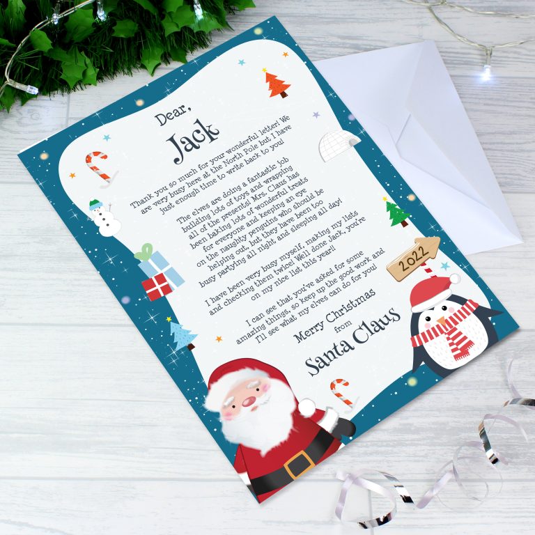 Personalised Christmas Penguin & Santa Letter