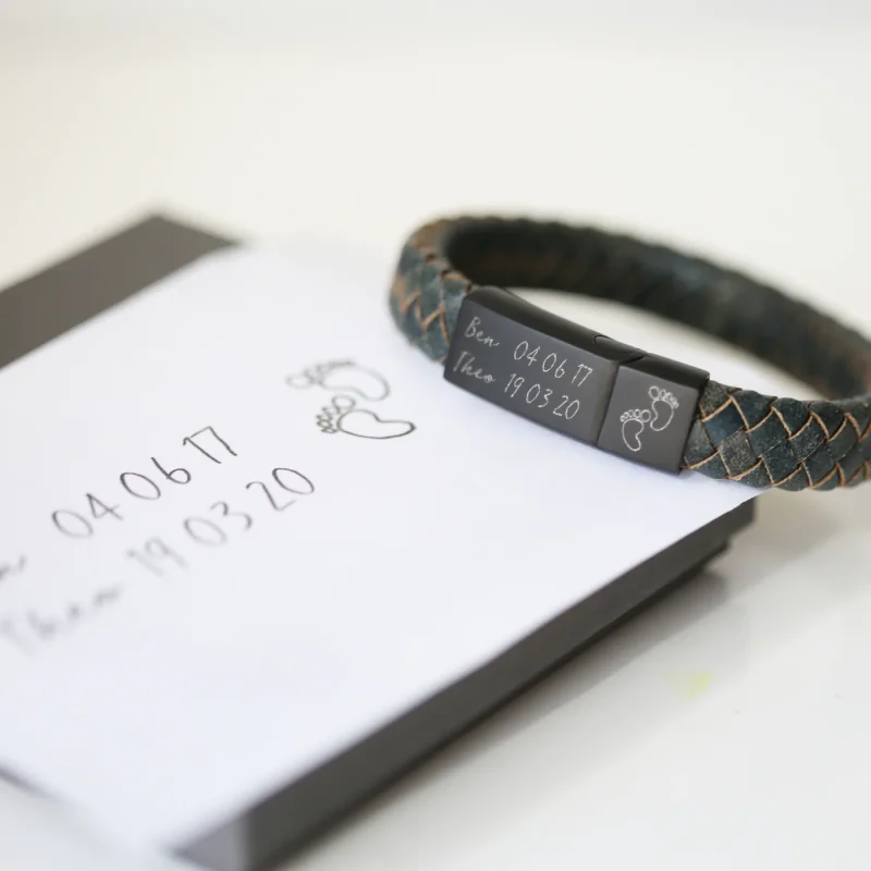 Personalised Own Handwriting Antique Style Iron Bracelet