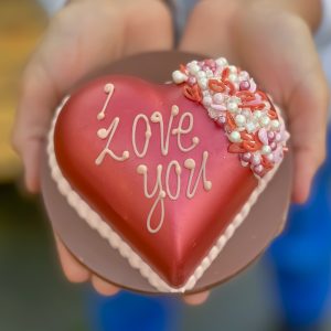 Personalised Mini Red Lustre Smash Heart