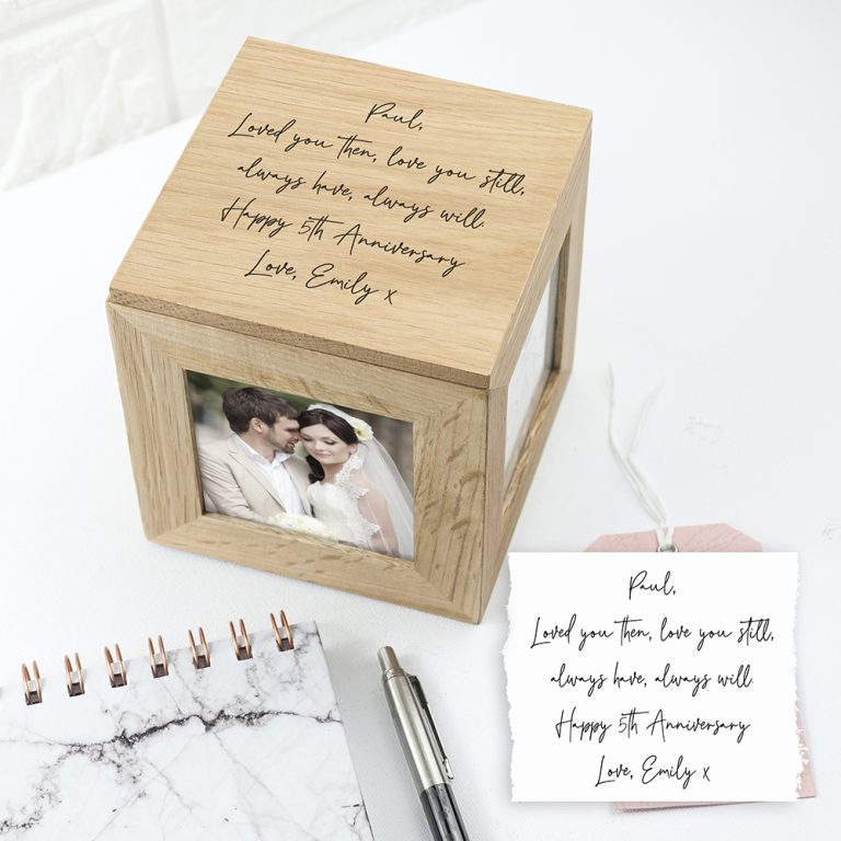 Personalised Own Handwriting Photo Cube