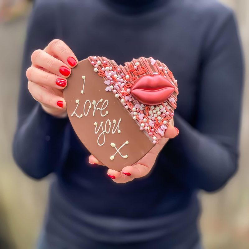 Personalised Cupid’s Bow Chocolate Heart