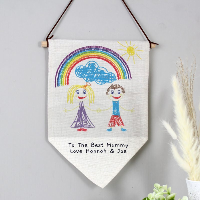 Personalised Kids Artwork Photo Upload Hanging Banner