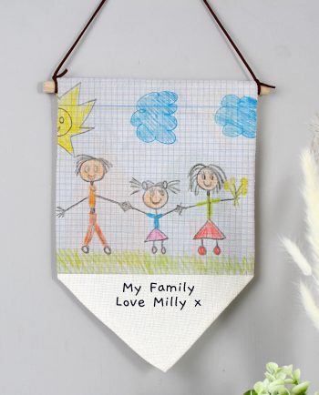 Personalised Children's Drawing Photo Upload Hanging Banner