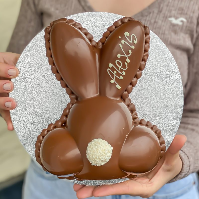 Personalised Belgian Chocolate Smash Bunny Bum