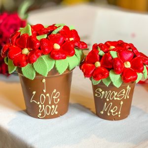 Personalised Red Smash Flower Pot