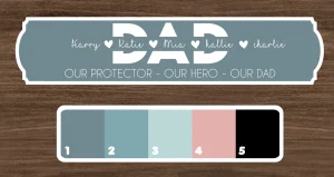 Personalised Dad with Hearts Street Sign