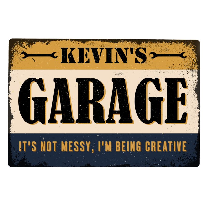Personalised 'Dad's Garage' Metal Sign