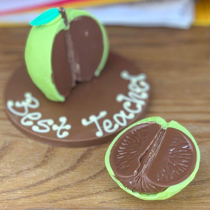 Personalised Chocolate Green Apple Teacher Gift