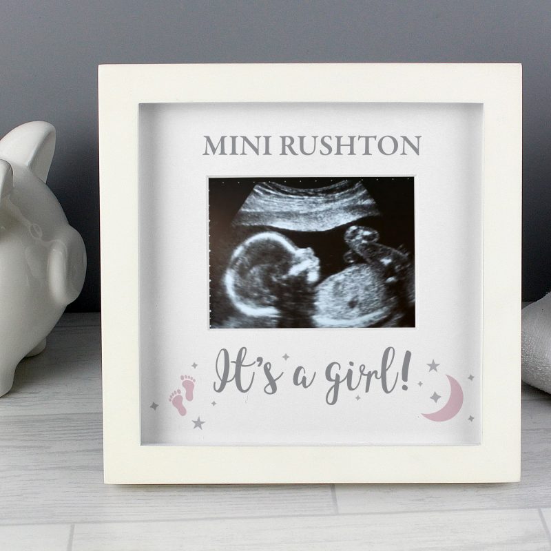 Personalised 'It's A Girl' Baby Scan Frame