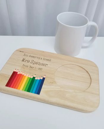 Personalised Teacher Wooden Tea and Biscuits Tray