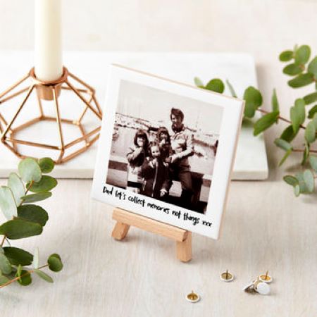 Personalised Ceramic 'Own Words' Photo and Mini Easel