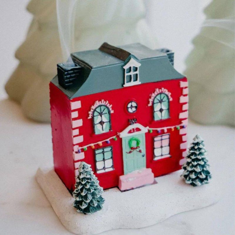Christmas House Incense Cone Burner