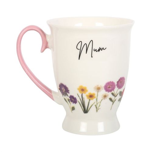Wildflower Mum Pedestal Ceramic Mug
