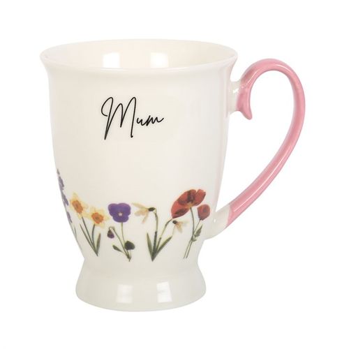 Wildflower Mum Pedestal Ceramic Mug