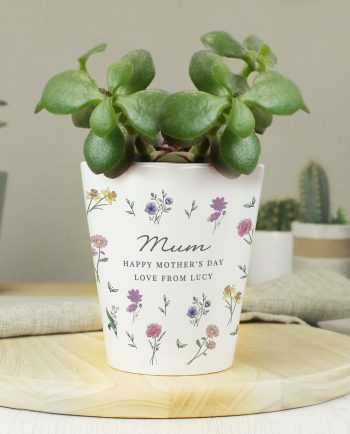 Personalised Wild Flowers Plant Pot