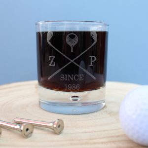 Personalised Golf Club Glass Tumbler
