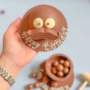 Personalised Fathers Day Belgian Chocolate Smash Head